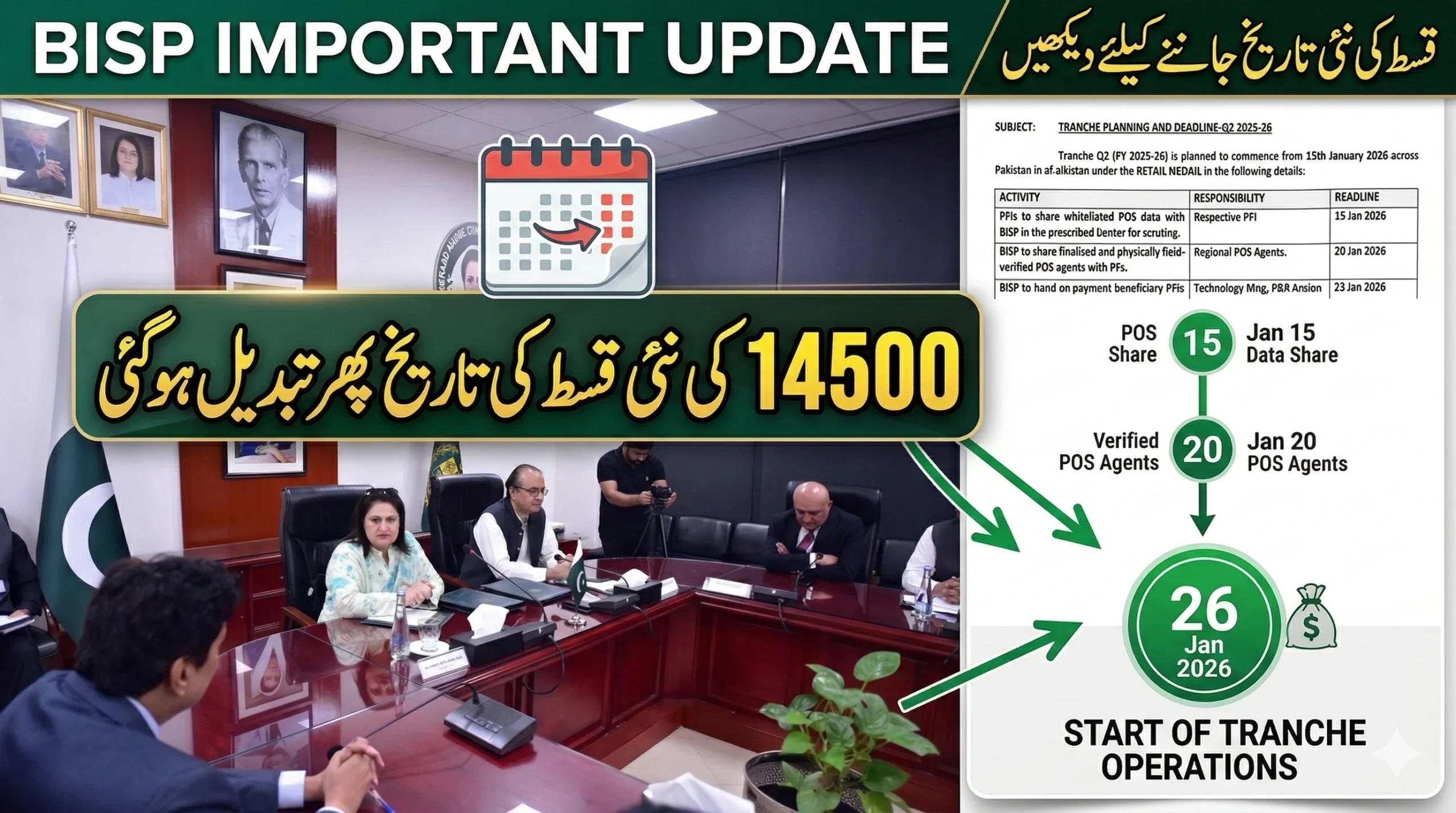 BISP Payment Date Change Again