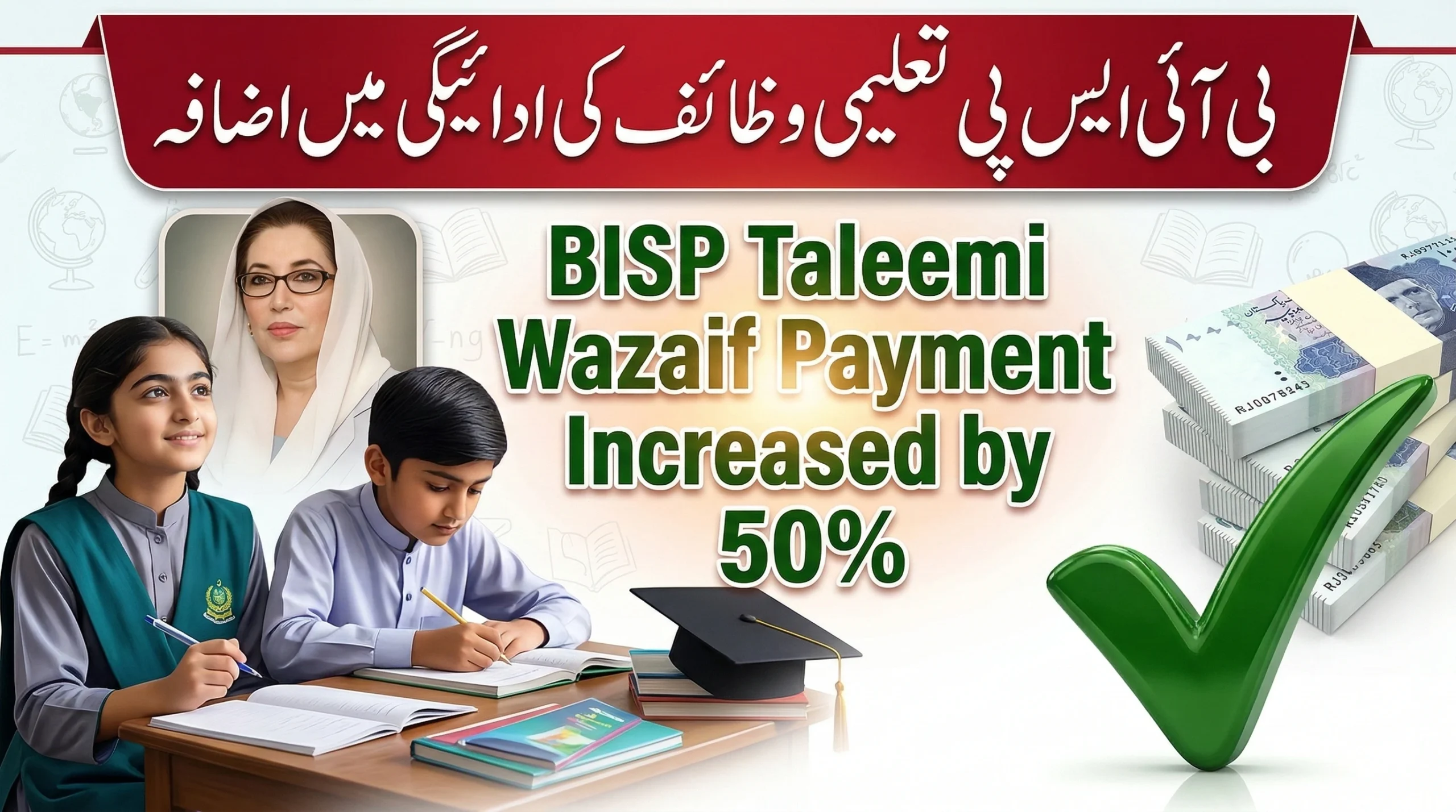 BISP Taleemi Wazaif increased check status online