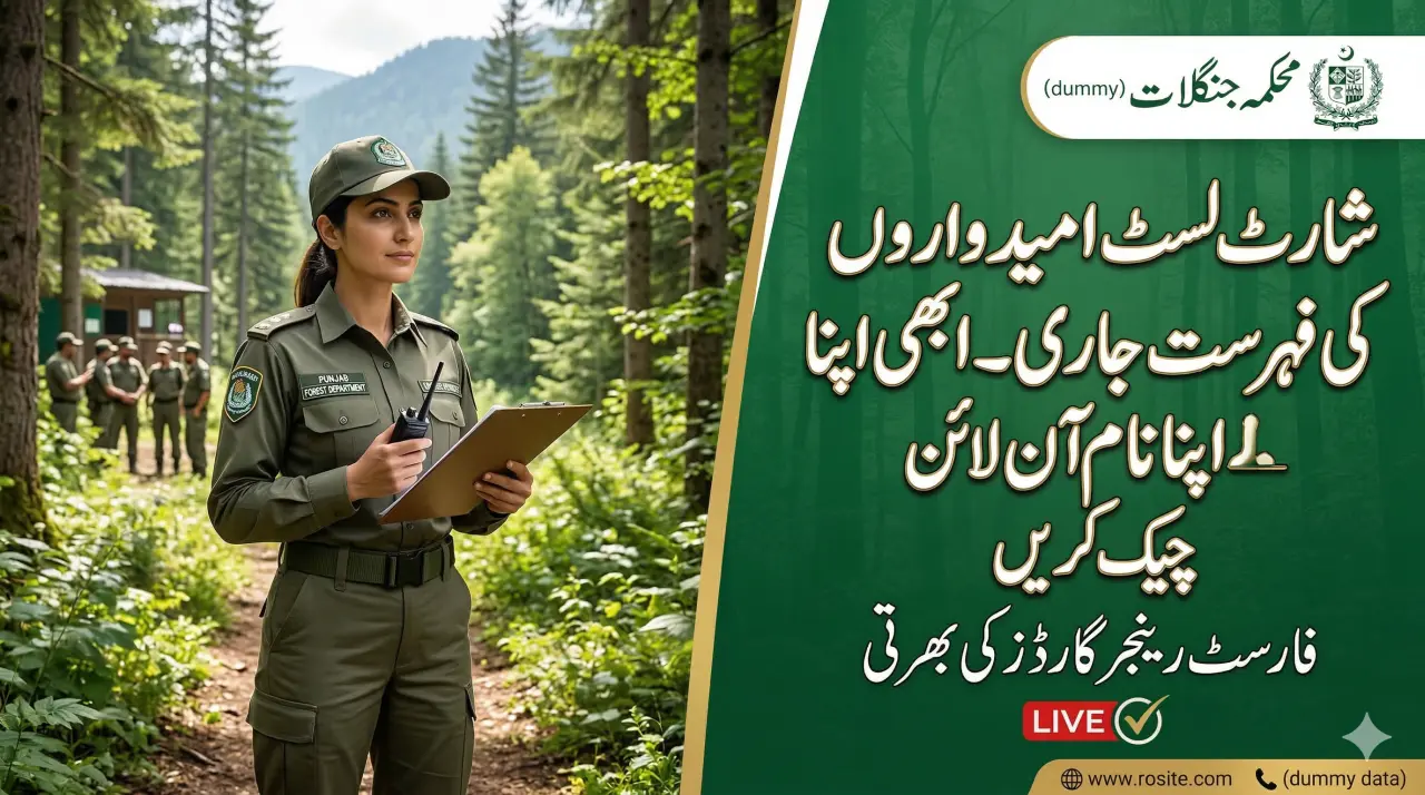 Download List of Shortlisted Candidates for Inspector Forest and Forest Ranger