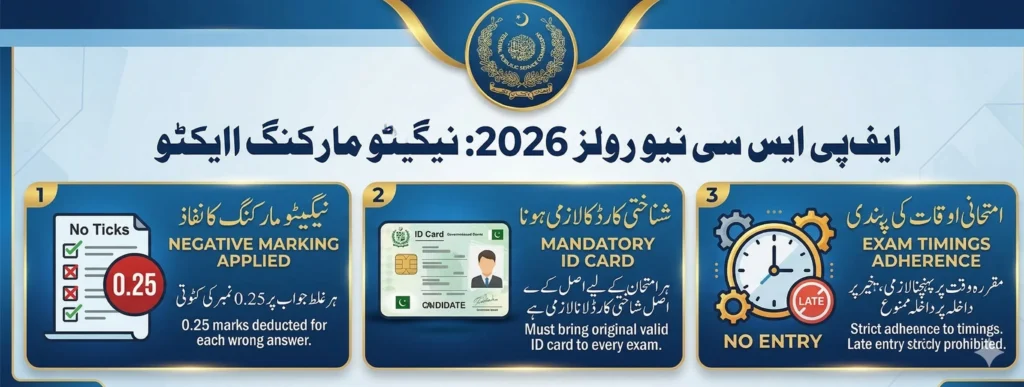 FPSC New General Instructions 2026 Urdu Guide