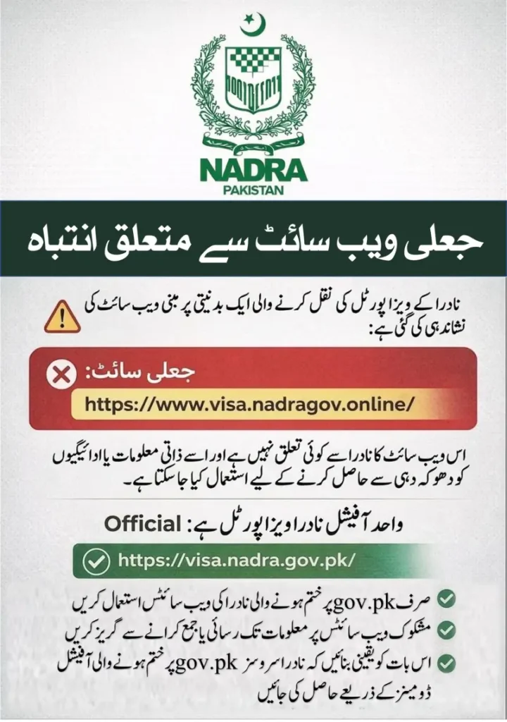Fake NADRA Websites Stealing Personal Data