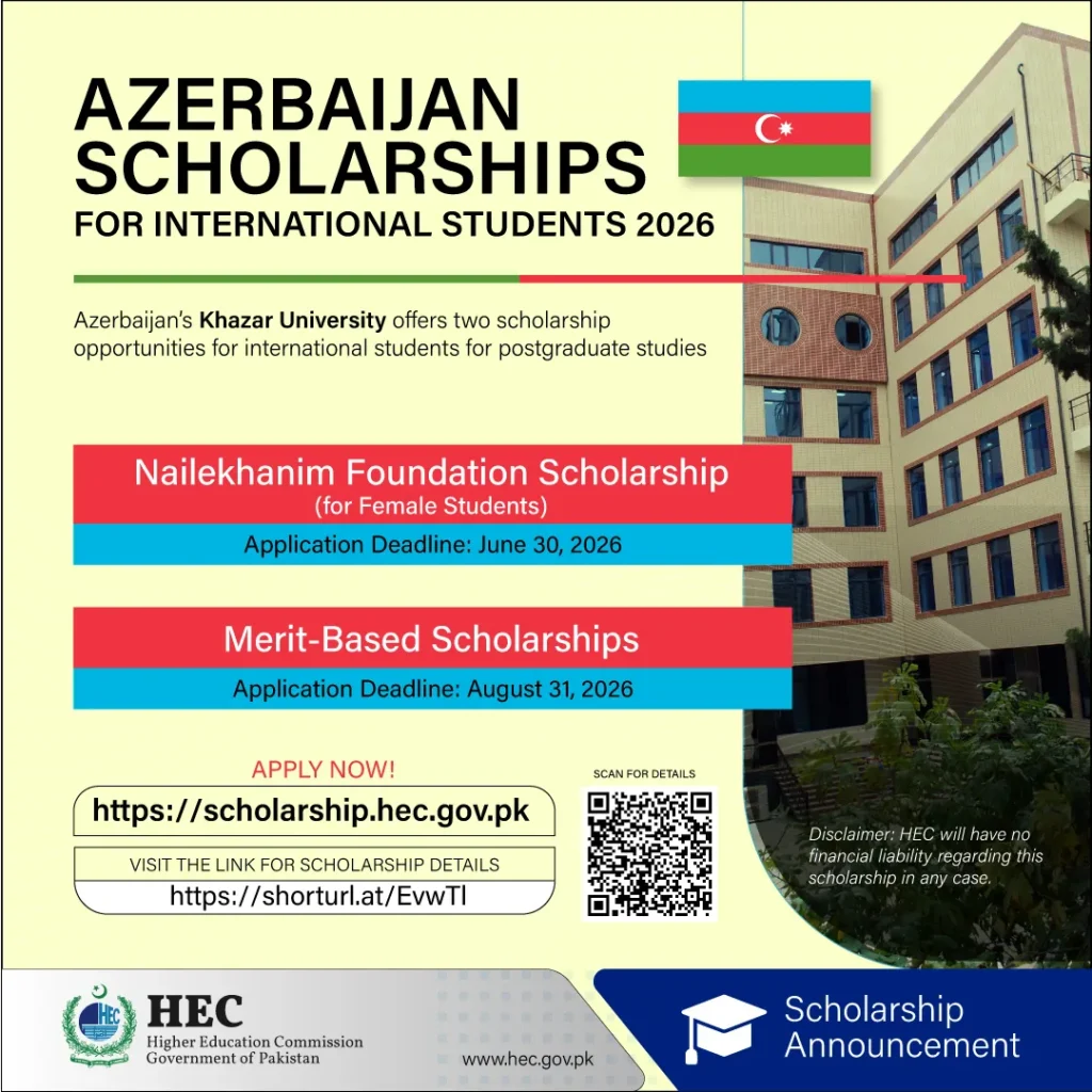 Khazar University Azerbaijan Scholarships 2026 apply guide