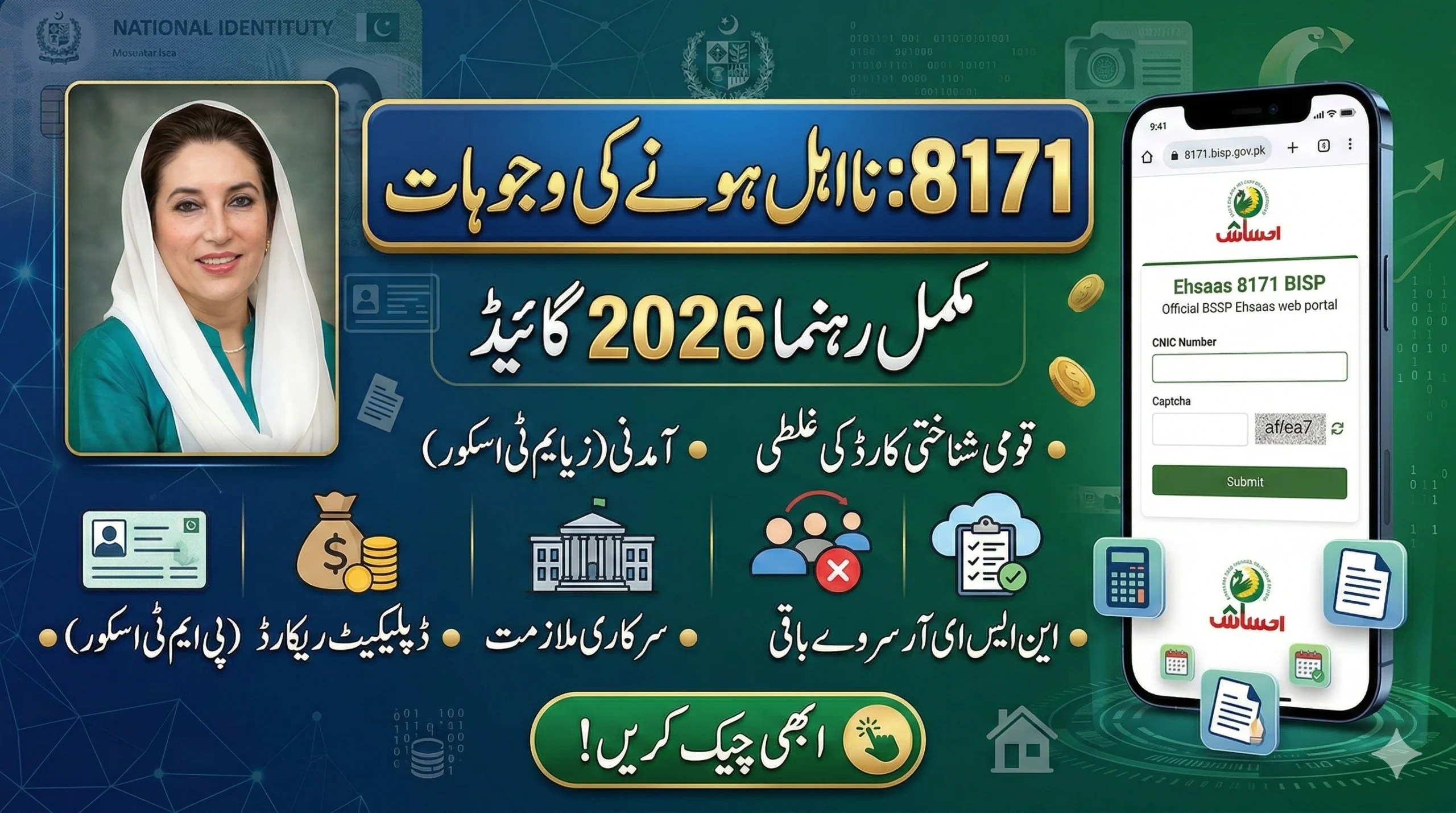 Reasons for ineligible for BISP program