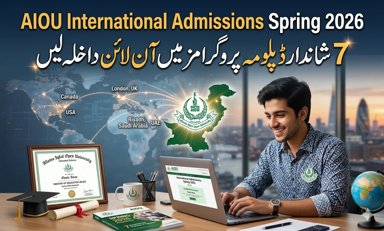 AIOU International Admissions Spring 2026 for overseas students online learning
