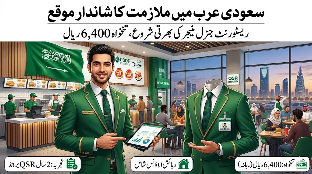 How to Apply for Resturant Manager Jobs in Saudia Arabia KSA via PSDF portal online