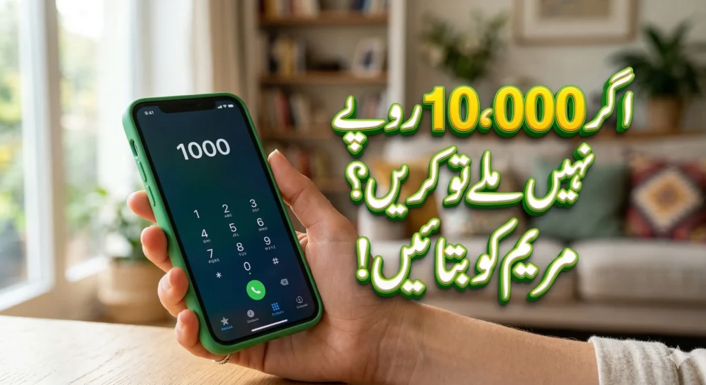 How to get 10000 rupees via Maryam ko Batain helpline 1000?