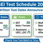 FGEI test schedule 2026 EST male female dates and time