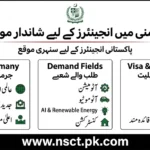 Germany engineering jobs 2026 for Pakistani engineers demand fields visa and apply process