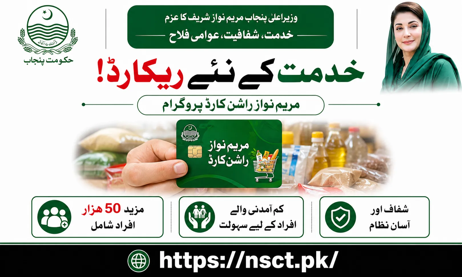 Maryam Nawaz ration card program 2026 Punjab 50000 new beneficiaries scheme details