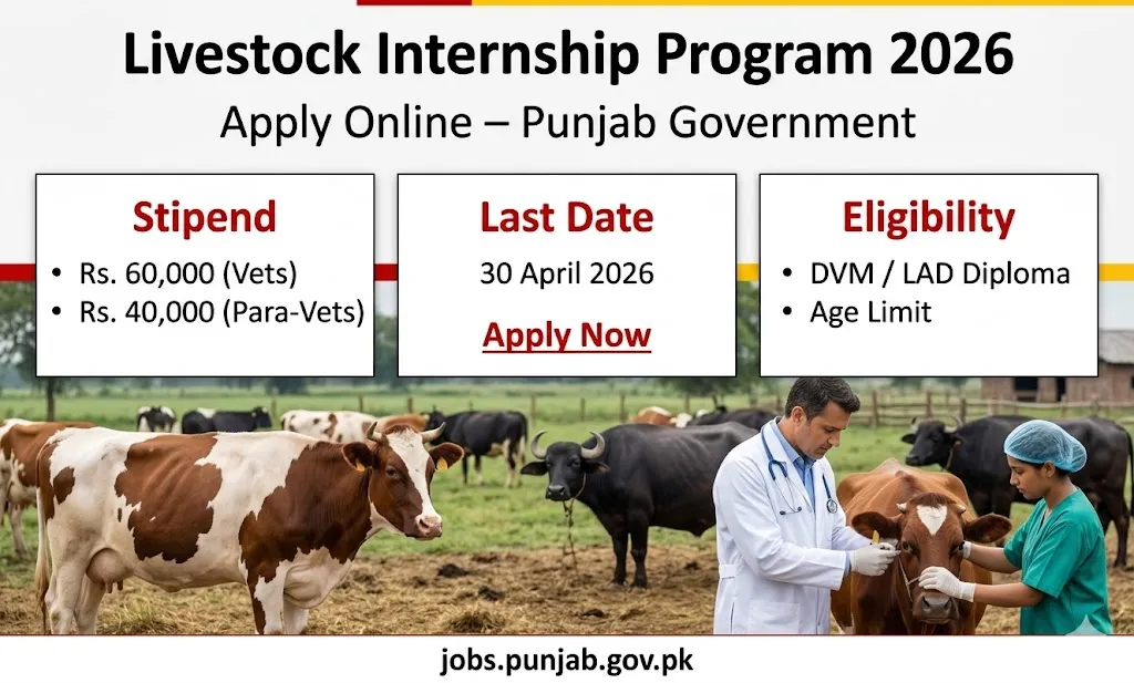 Punjab Livestock Internship Program 2026 apply online details