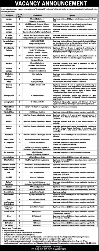 Atomic Energy Pakistan recruitment 2026 advertisement featuring engineering AI cyber security and technical job openings