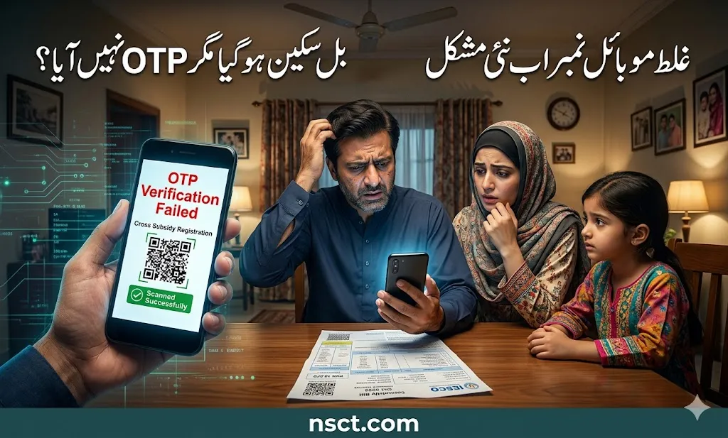 Pakistani family facing OTP verification issue during electricity subsidy registration