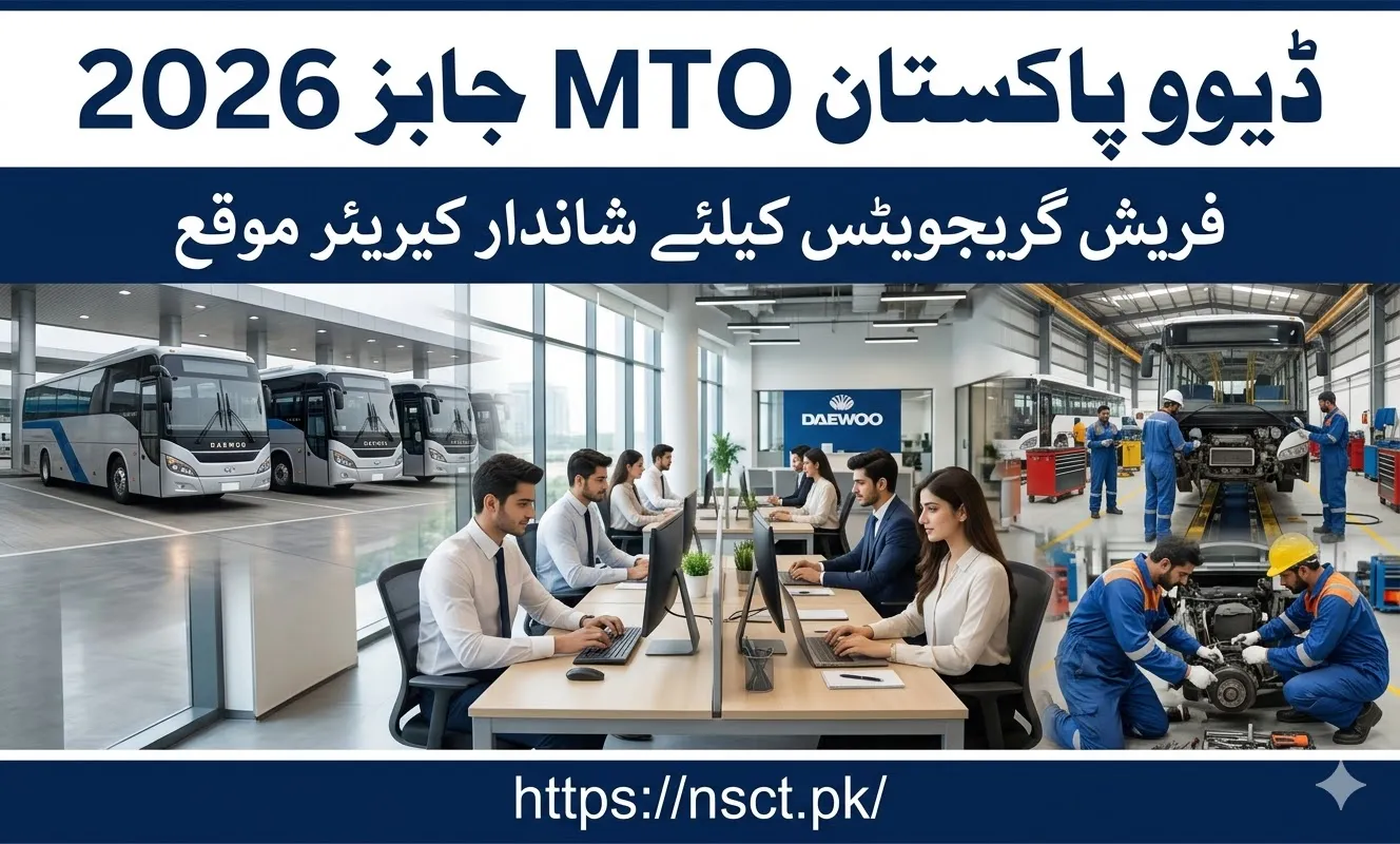 Daewoo Pakistan MTO Jobs 2026 for fresh graduates in multiple departments