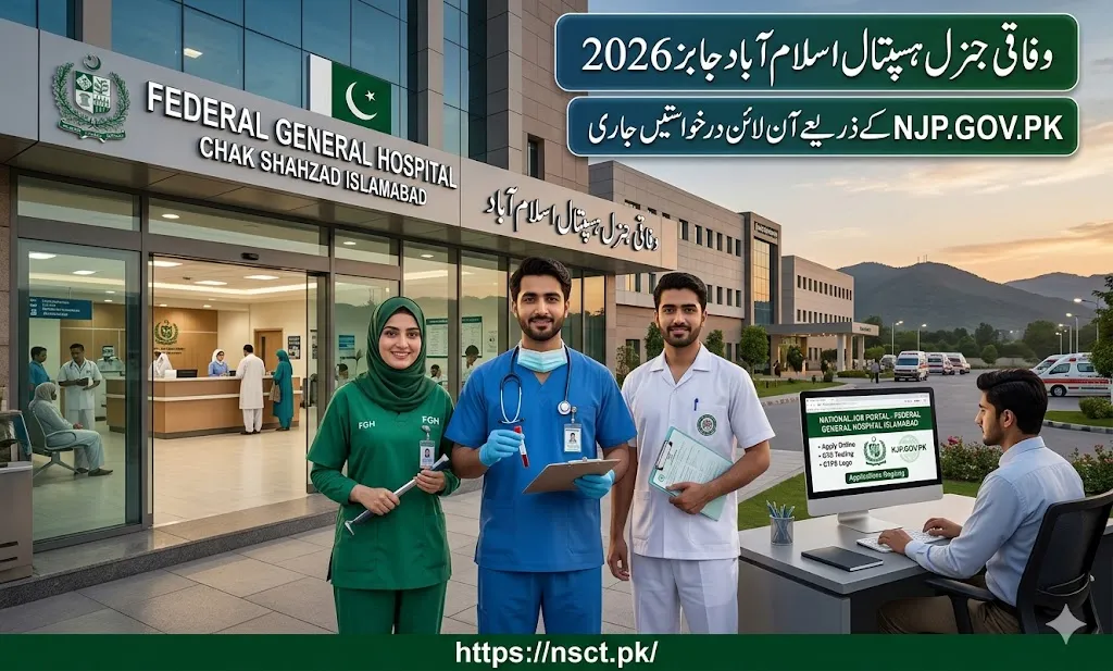 Federal General Hospital Chak Shahzad Islamabad Jobs 2026 online application through NJP GOV PK and CTS