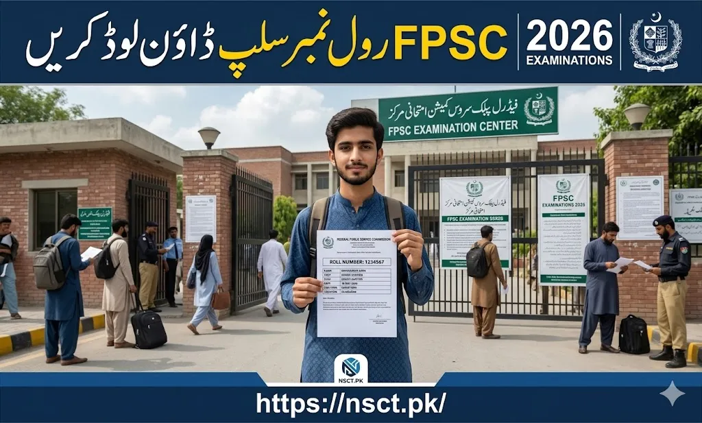 FPSC roll no slip 2026 download online general recruitment test