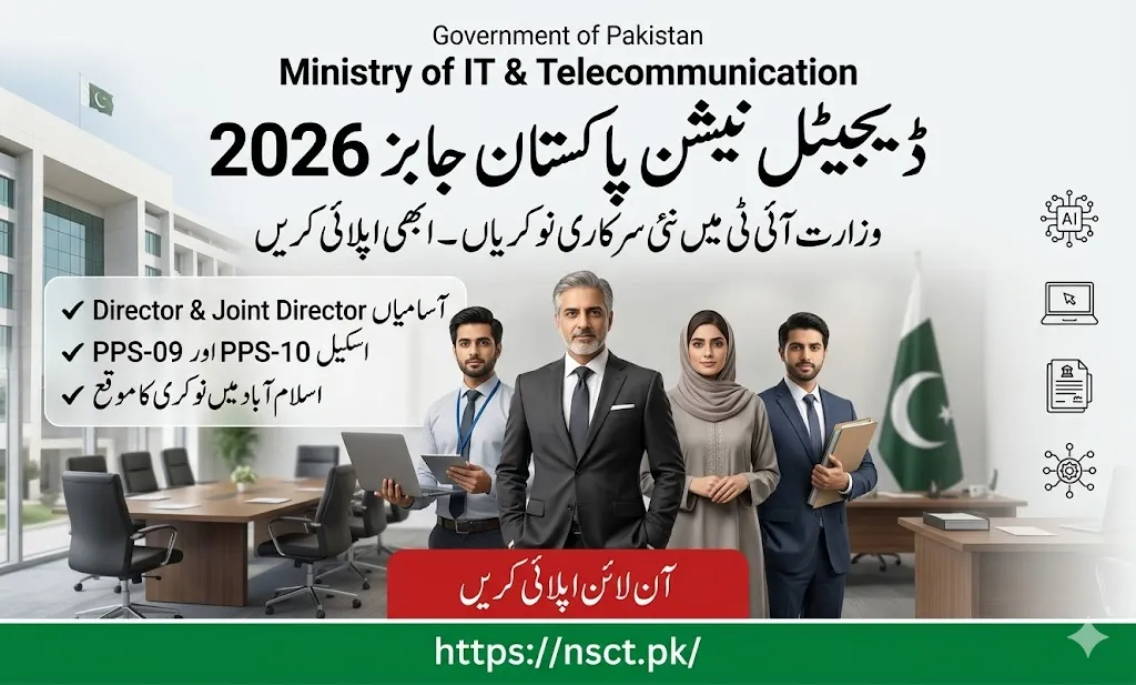 Ministry of IT and Telecommunication Pakistan Jobs 2026 Digital Nation Pakistan vacancy announcement for Director and Joint Director posts