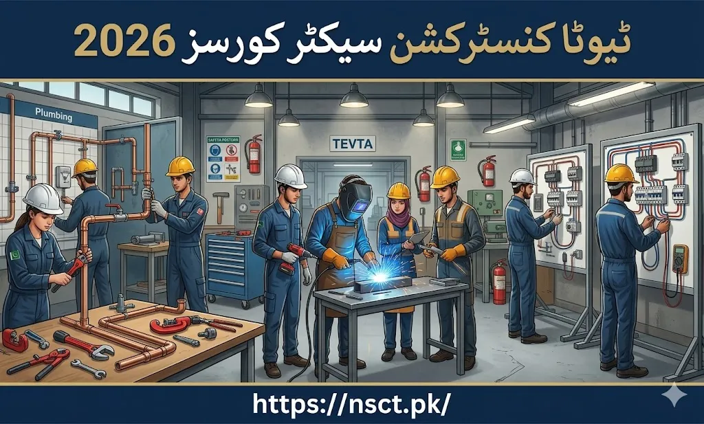 TEVTA construction sector courses 2026 Punjab Pakistan