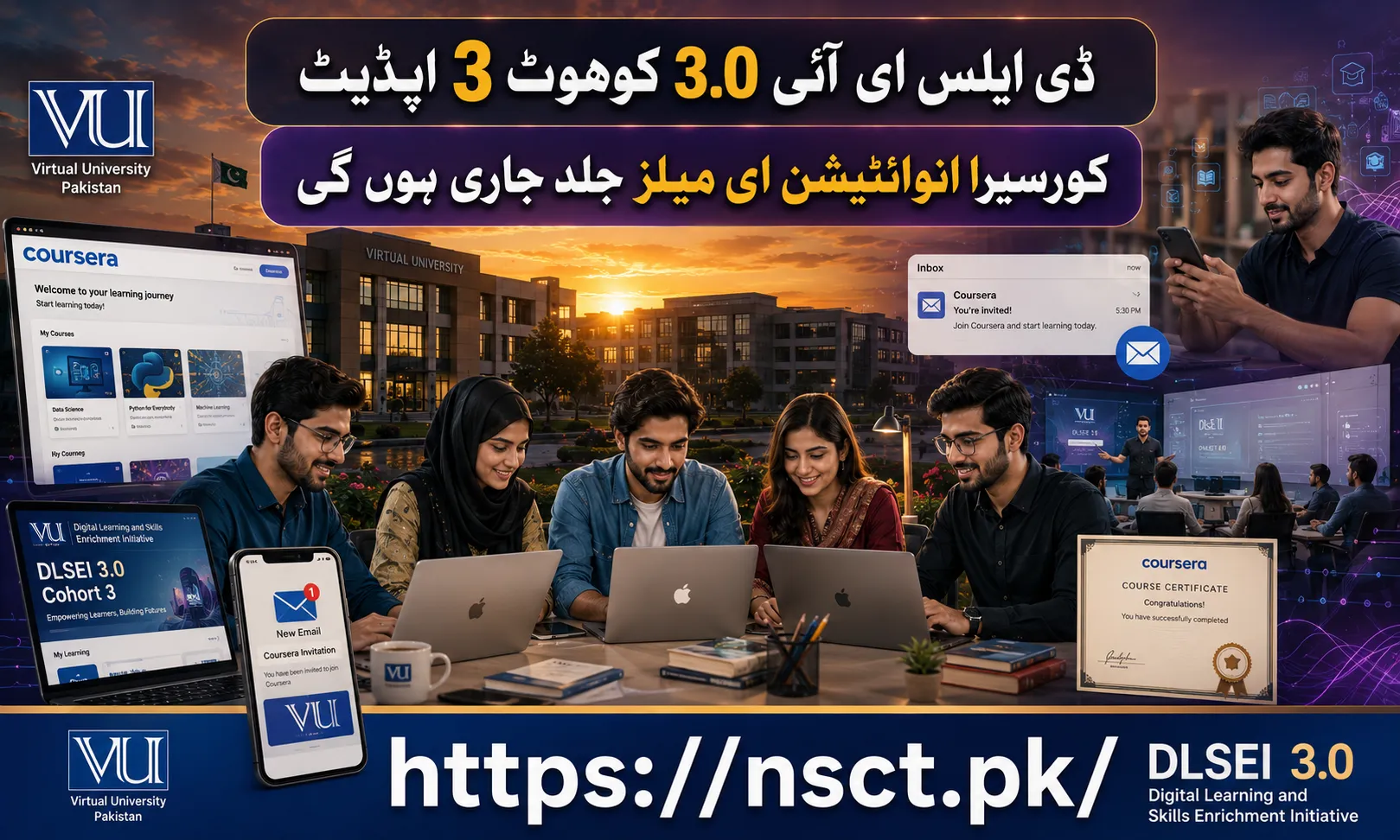 Virtual University DLSEI 3.0 Cohort 3 Coursera invitation update 2026