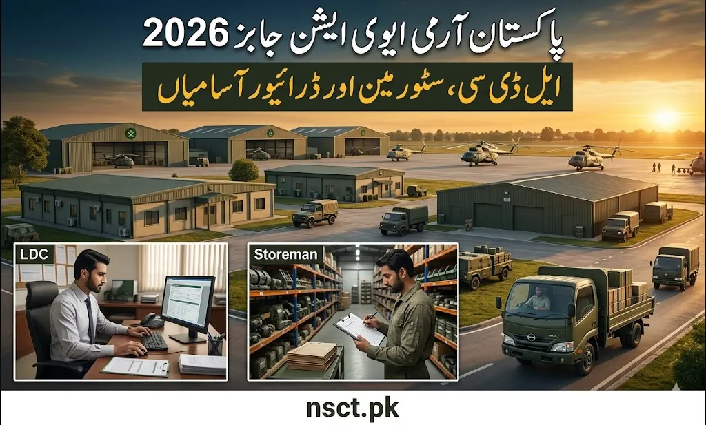 Pakistan Army Aviation Jobs 2026 for LDC Storeman and Driver vacancies in Rawalpindi