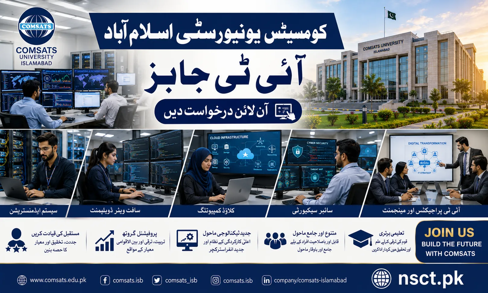 COMSATS University Islamabad Jobs 2026 for Manager IT and Assistant Manager IT positions at Islamabad and Wah campuses