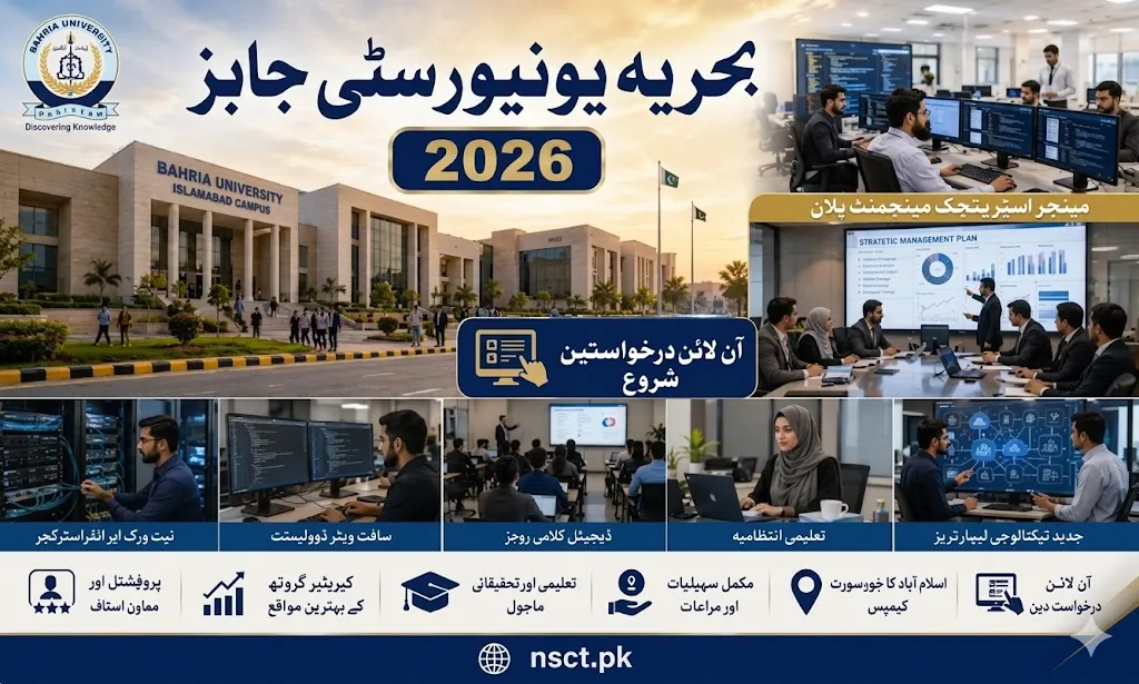 Bahria University Islamabad Jobs 2026 for Developer System and Network Engineer and management positions