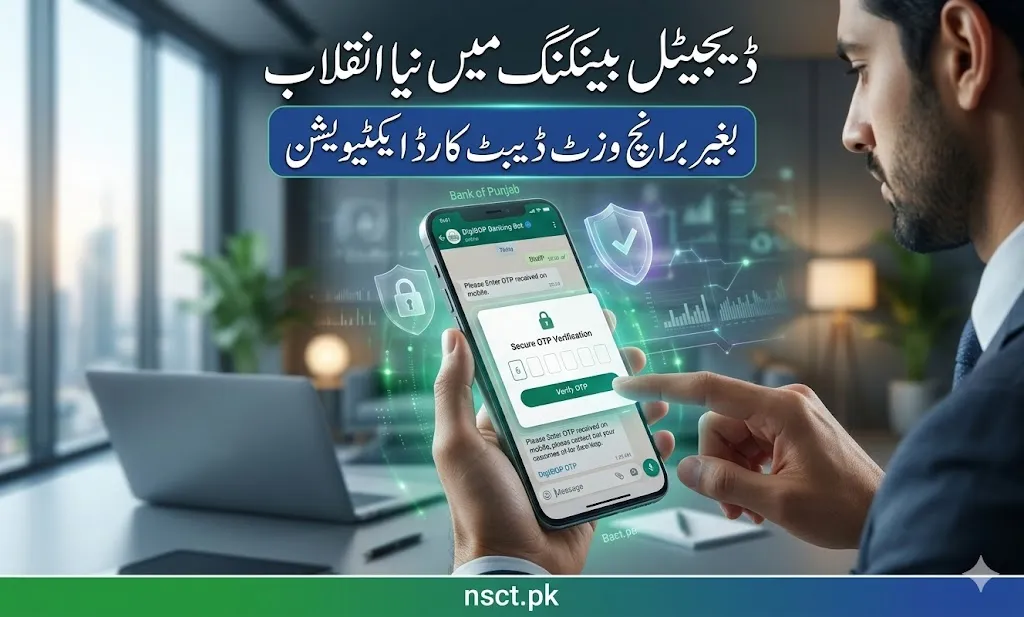 Bank of Punjab DigiBOP WhatsApp debit card activation step by step guide 2026