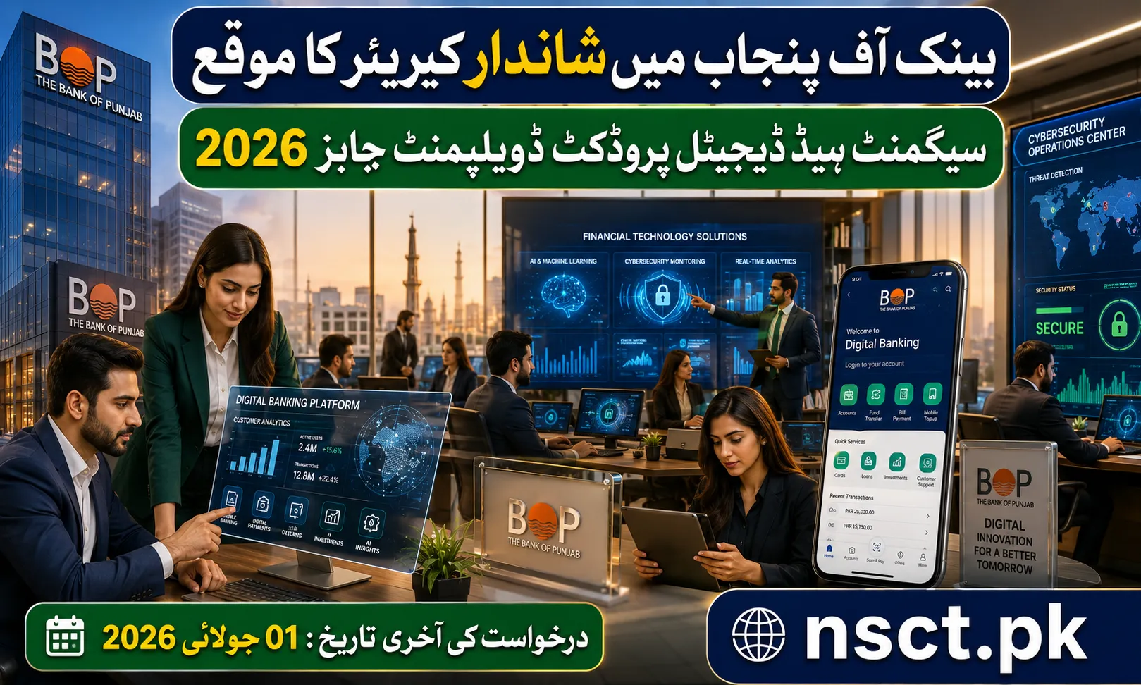 Bank of Punjab Segment Head Digital Product Development Jobs 2026 / BOP Digital Banking Careers