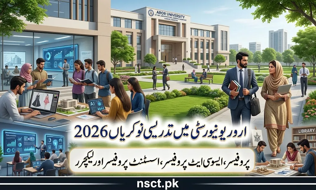 Aror University teaching jobs 2026 for professors and lecturers in Sukkur