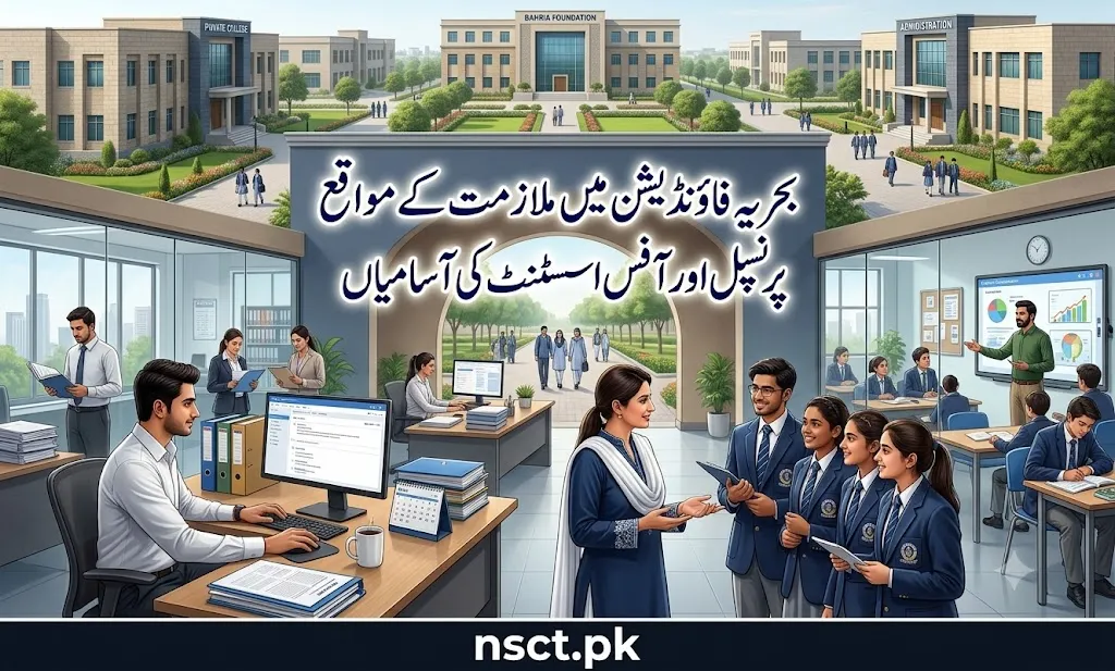 Bahria Foundation BEATS Jobs 2026 featuring Principal and Office Assistant career opportunities in Pakistan.