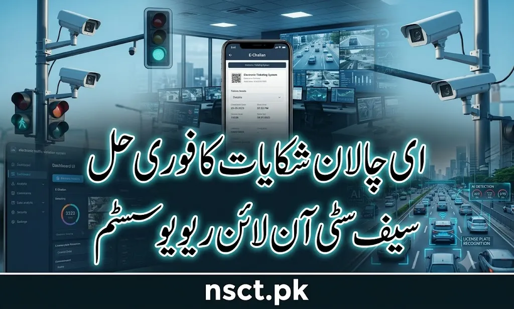 Safe City E-Challan online review system for traffic violation complaints and resolution process in Pakistan