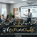 Saudi Arabia teaching jobs selection process showing classroom demo and interview for overseas teachers