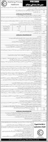 Primary healthcare department Sindh job opportunities for medical and administrative posts