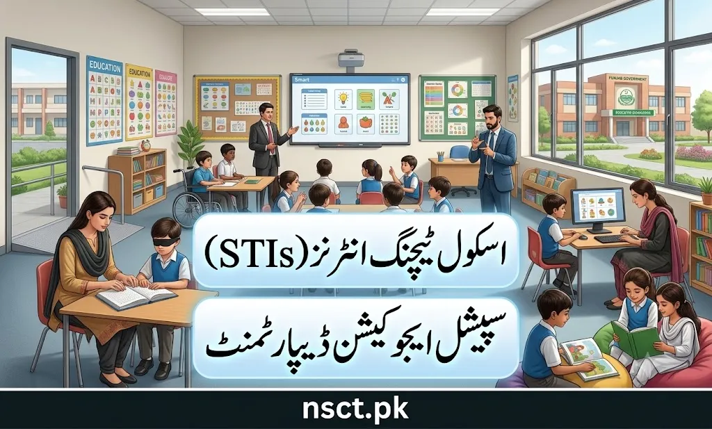 Punjab Special Education Department School Teaching Intern STI Jobs 2026 for Rawalpindi Division
